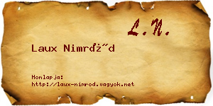 Laux Nimród névjegykártya